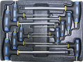 Набор Т-образных шестгранных ключей с пластиковой рукояткой 10пр. в ложементе в Белгороде